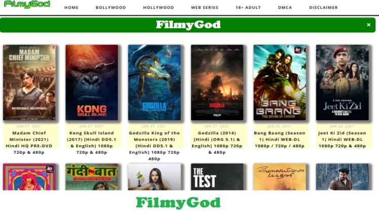 FilmyGod – Online Movies download illegal website, Filmygod 2022 latest new and update